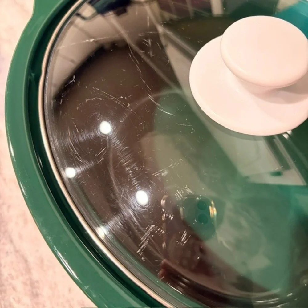 Oval Replacement Crock Insert & Glass Lid 4 Qt Slow Cooker Hunter Green NO BASE